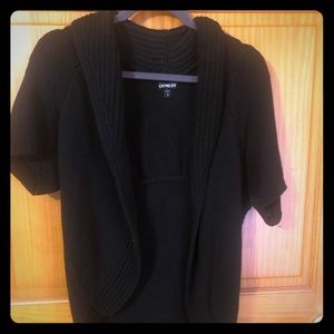 Black short sleeve sweater